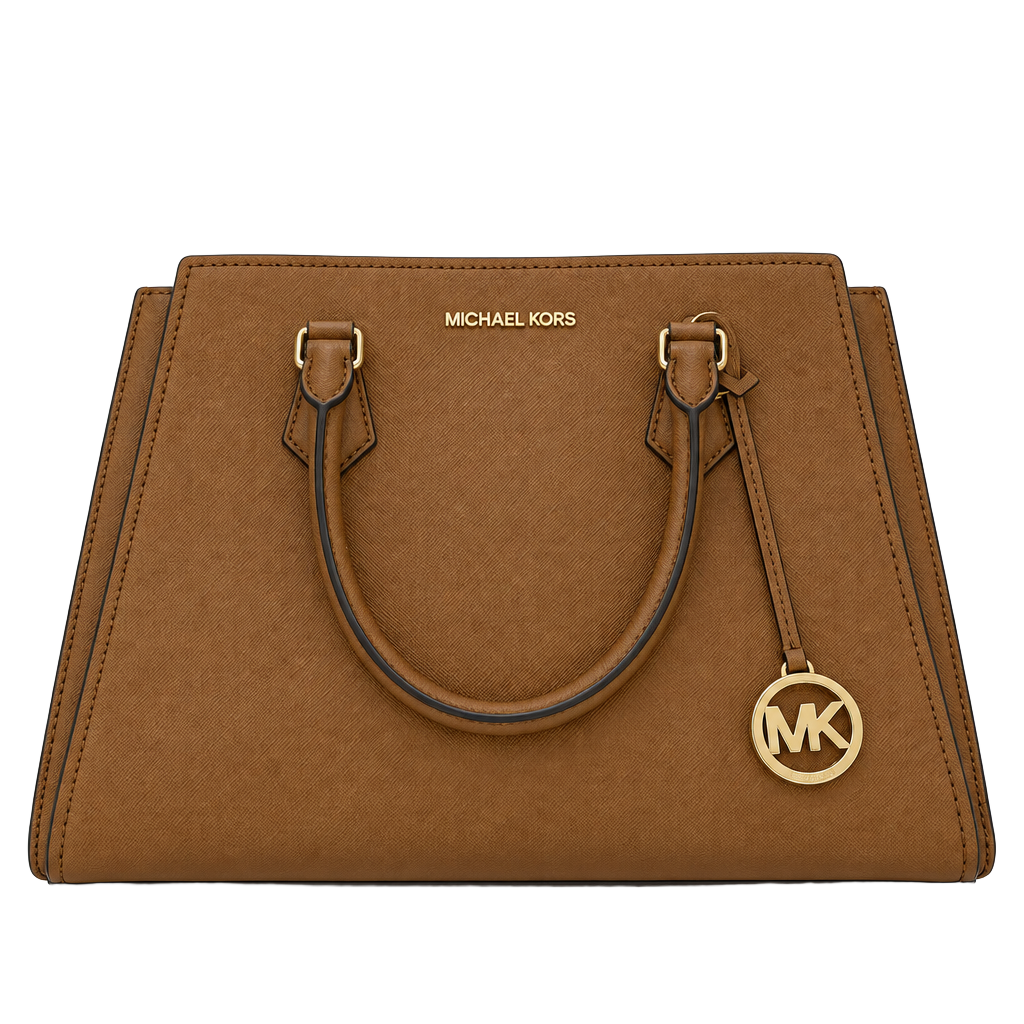 Michael Kors Authentic Brown Satchel with MK Logo Used 1