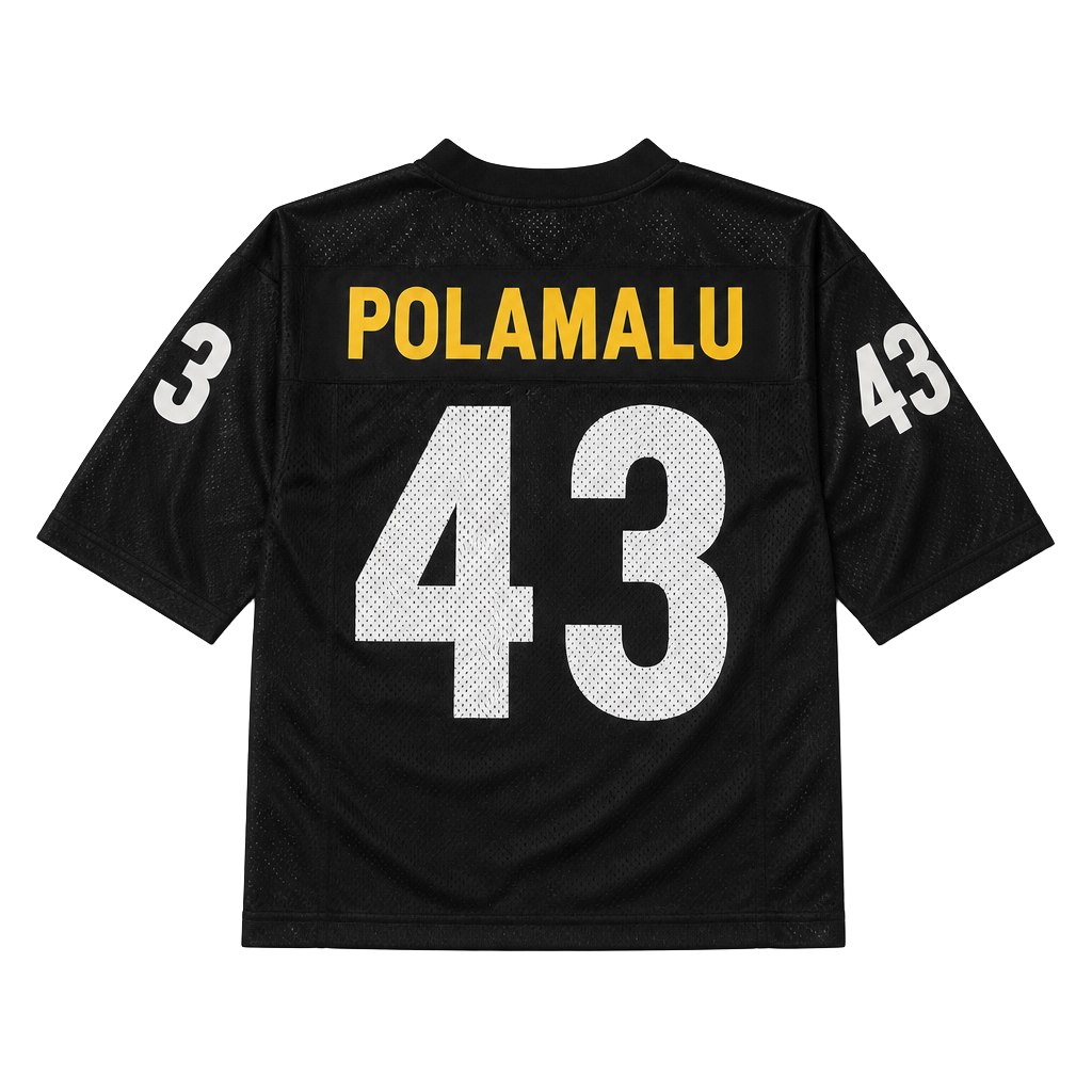 Pittsburgh Steelers Troy Polamalu #43 Reebok NFL Equipment Mesh Football Jersey 1