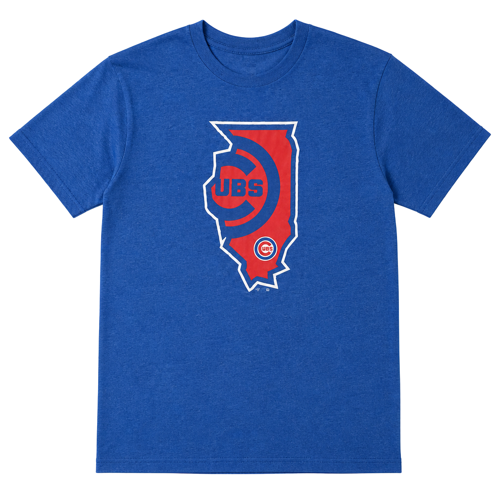 Fanatics Chicago Cubs Illinois T-Shirt Size XL Blue 1