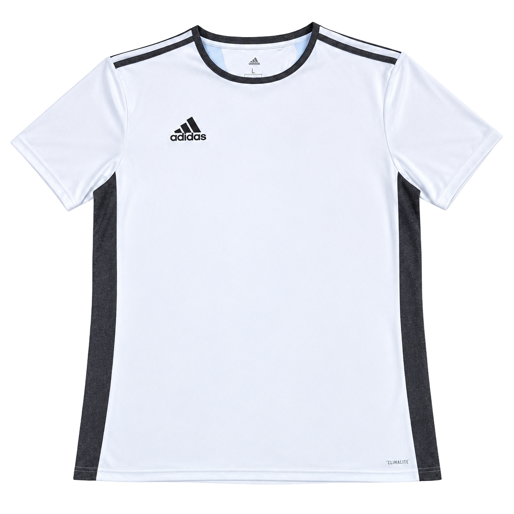 Adidas Climalite T-Shirt Size L White Black Athletic Jersey 1