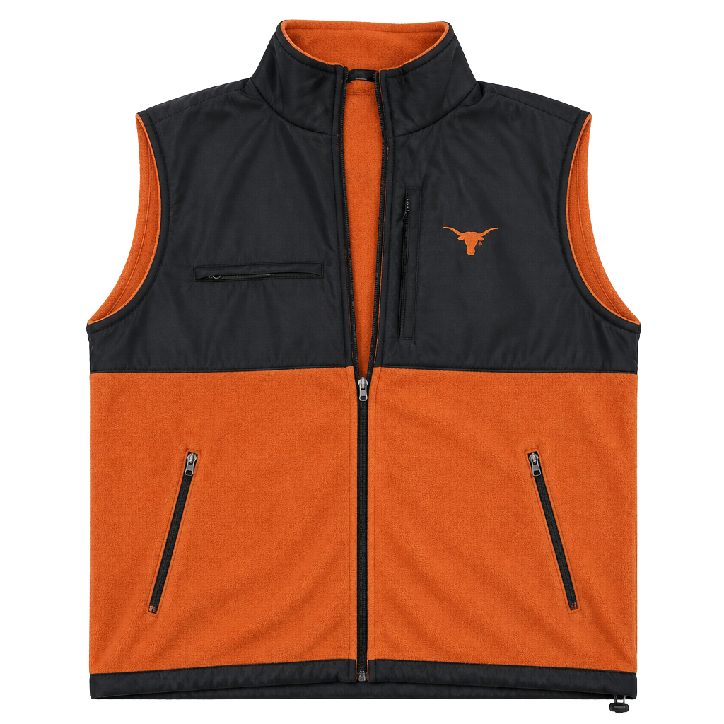 Pro Player Texas Longhorns Fleece Jacket Size L Orange Black 1