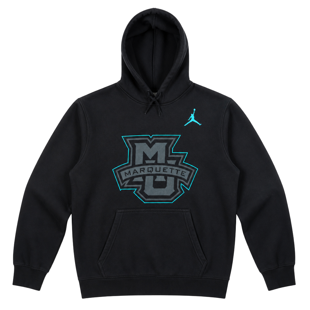 Jordan Marquette Golden Eagles Hoodie Size S Black 1