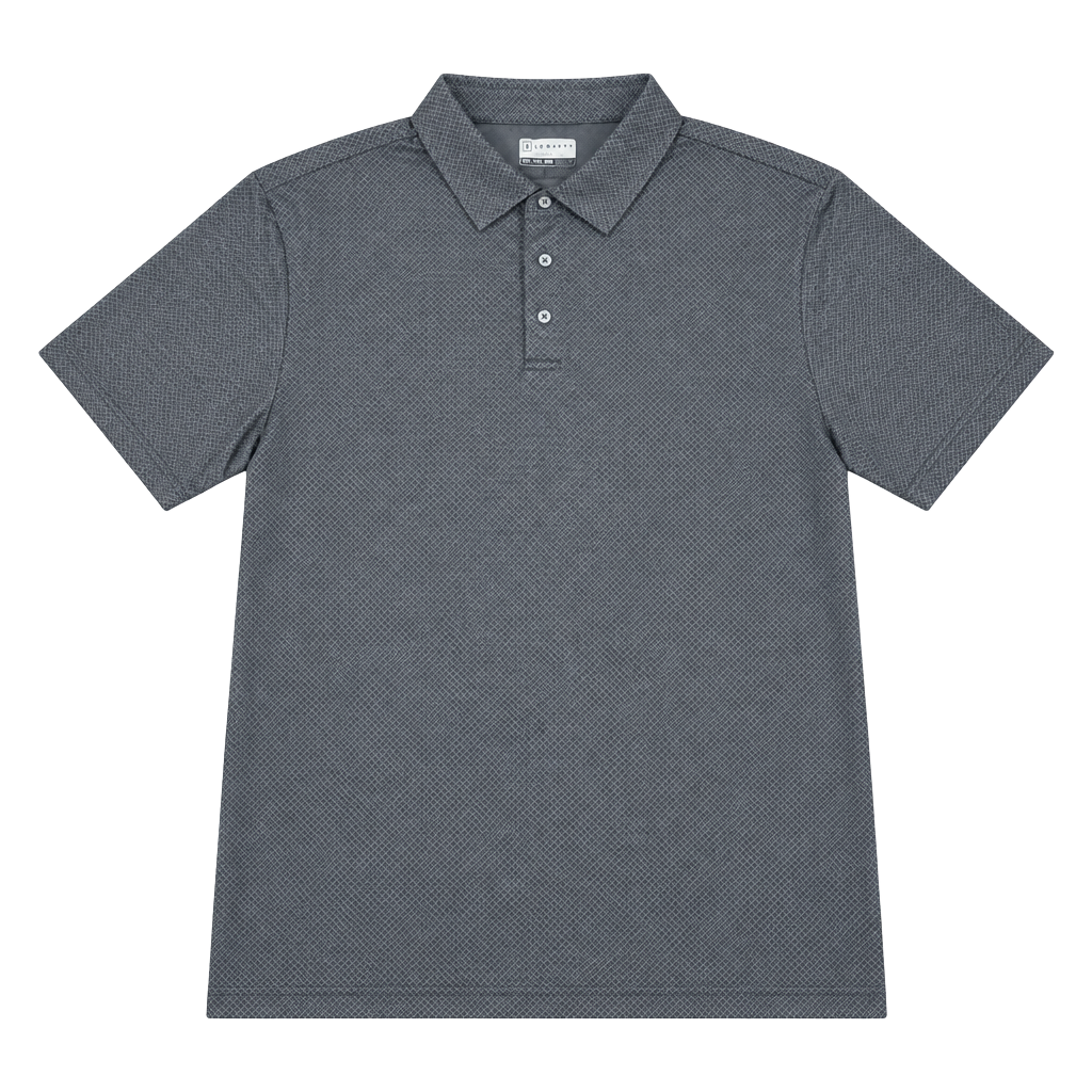 PGA Tour Men's Gray Geometric Pattern Golf Polo Shirt Size XXL 1