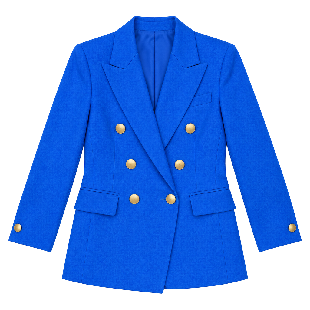 Women’s House of Harlow 1960 Blue Double Breasted Blazer Size S 1