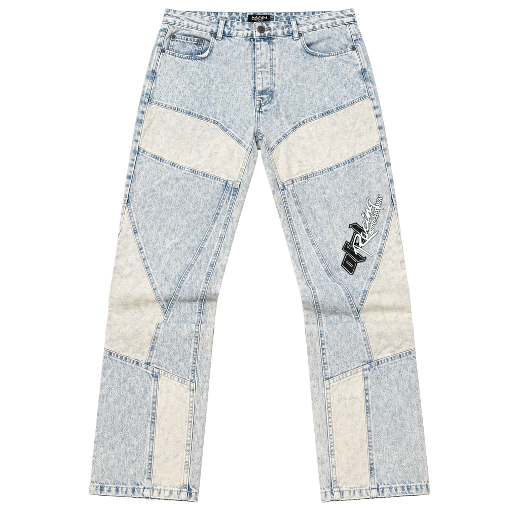 Boohoo Man Denim patterned Button Fly Patchwork Racing Motor Speedway Jeans
Straight leg SIZE Mens 38x32
Dm for measurements
Send offers
#racing #motorcycle #Denim 1