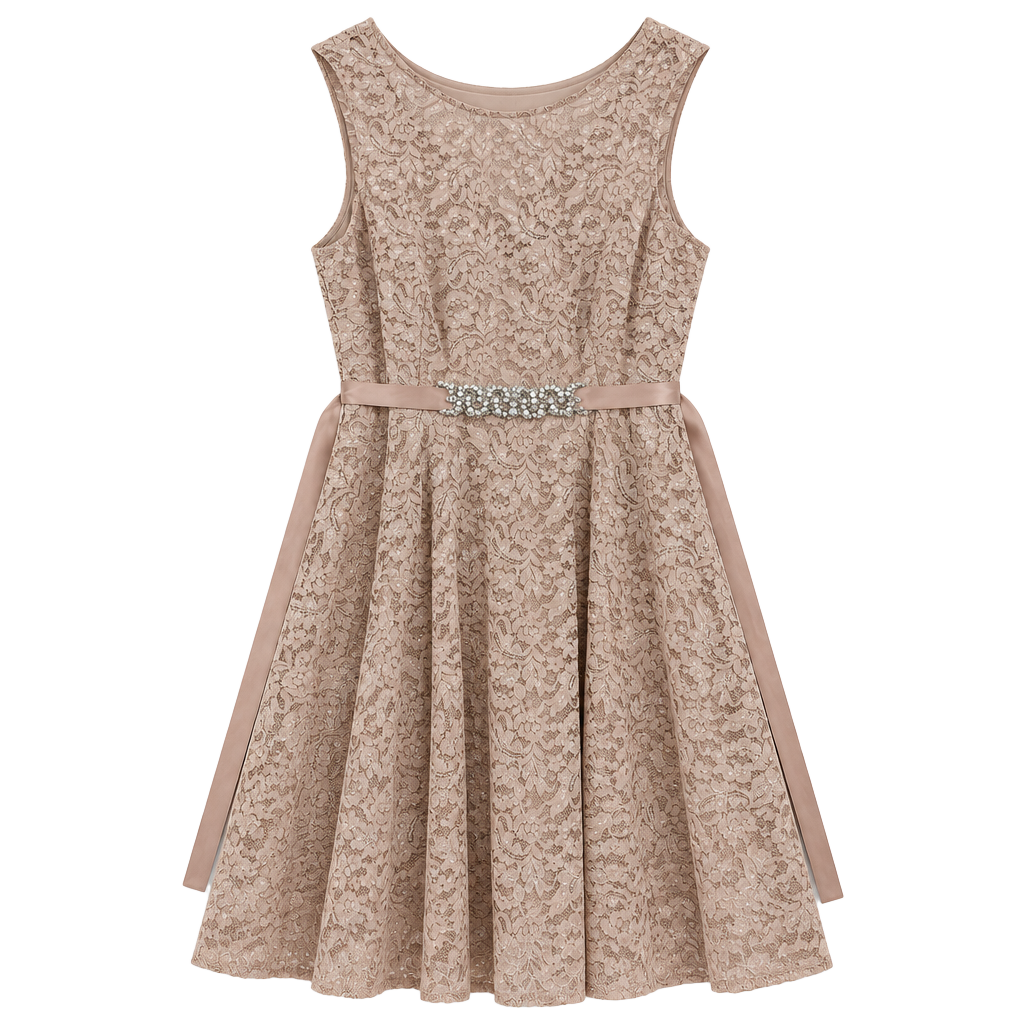 Betsy & Adam Women's Rhinestone belt, A-Line Evening Dress size: 12 1