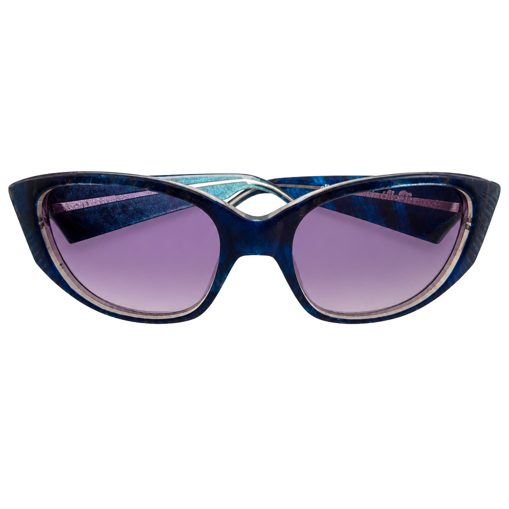 Vintage Ellesse St Moritz Sunglasses Size 58-20-140 Purple Blue made in France 1