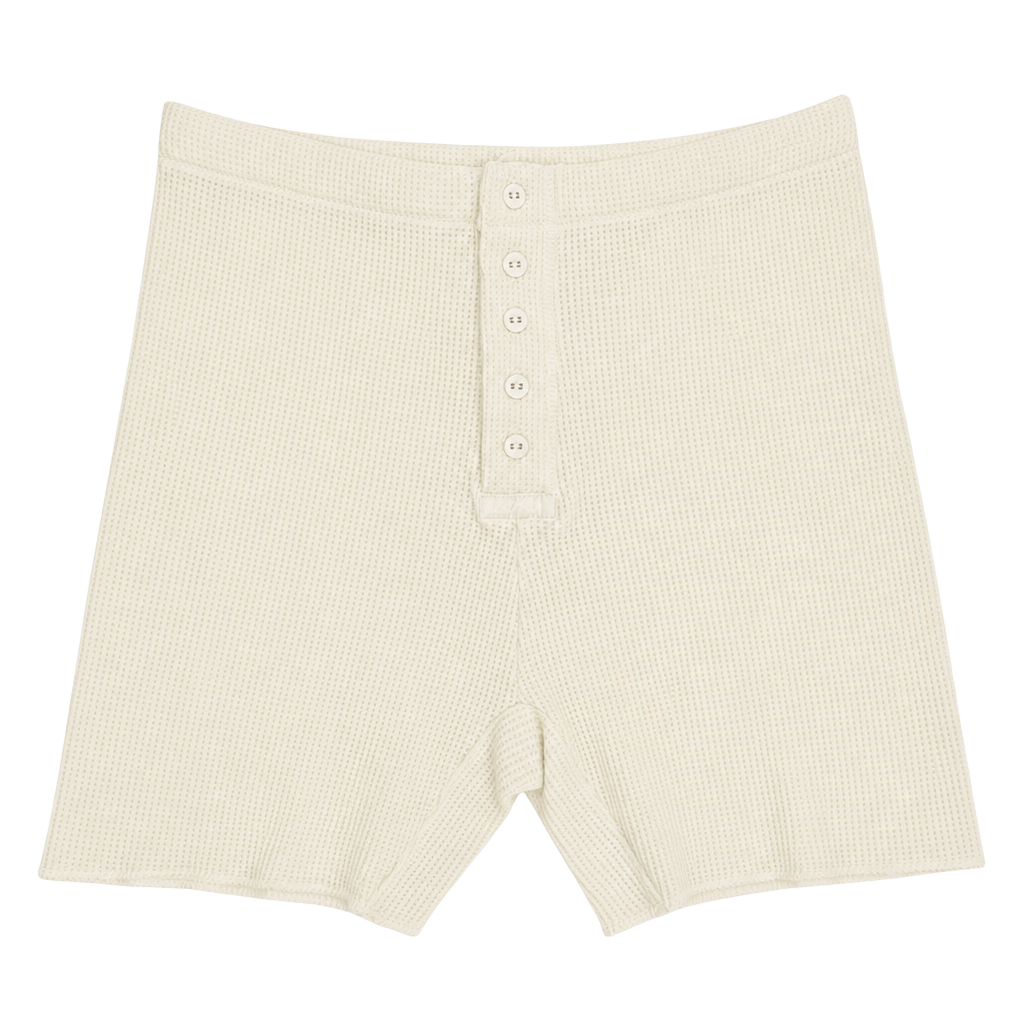 NWT SKIMS Waffle Knit Pajama Shorts in Cream XL 1