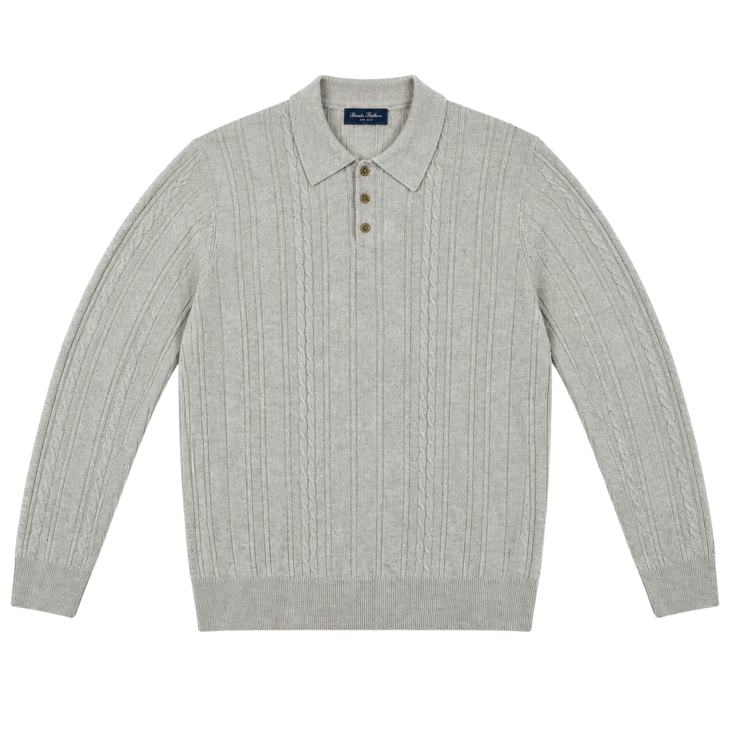 Dockers Sweater Polo Size XL/XG Beige Long Sleeve Ribbed Knit 1