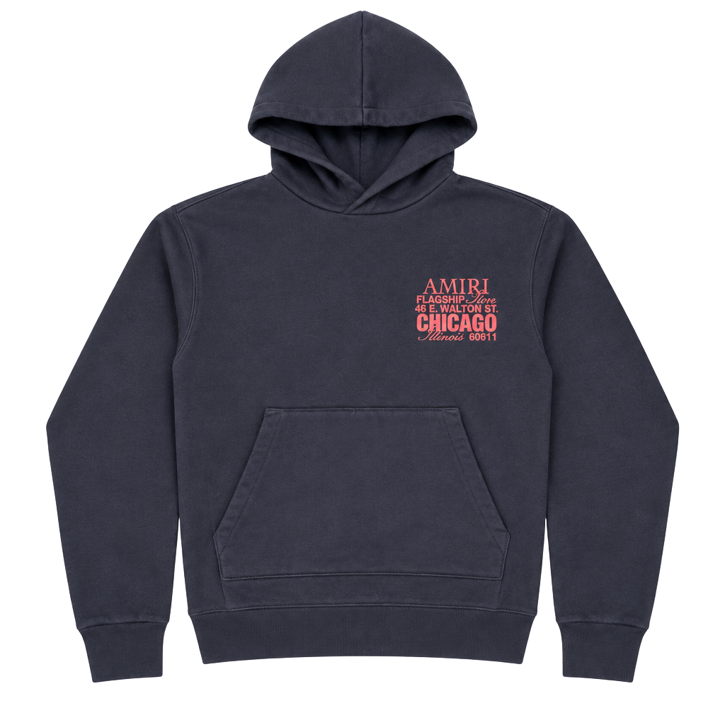 AMIRI Flagship Store Chicago Hoodie Size Large Black 1