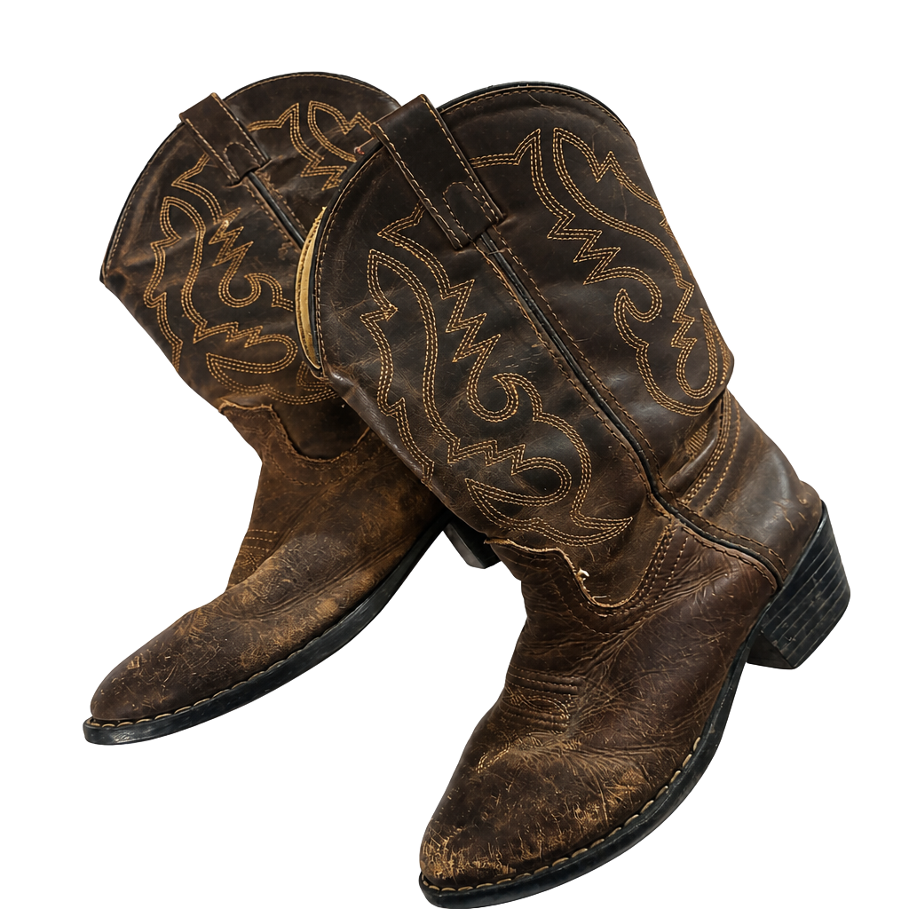 Smoky Mountain Boots 3034Y Size 4D Brown Leather Western Cowboy Boots 1