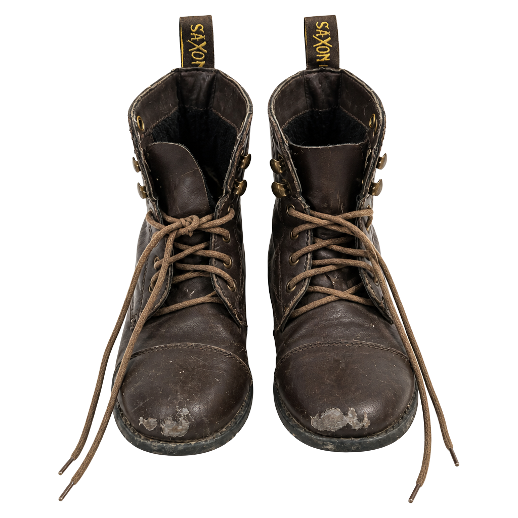 Saxon Childrens Lace Up Boots Size Childrens 11 Brown 1