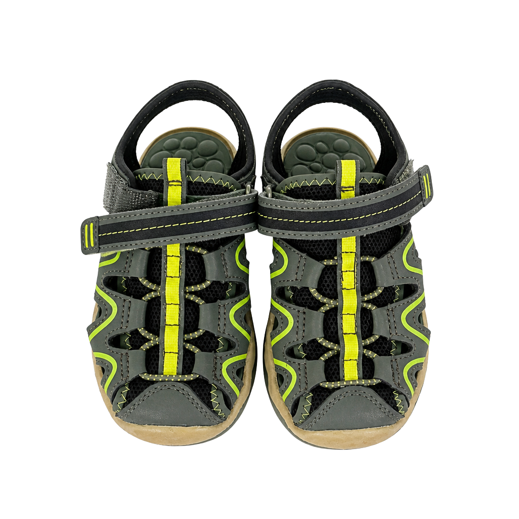 Wonder Nation Sport Sandals Size 11 Green Black Outdoor Water Shoes 1