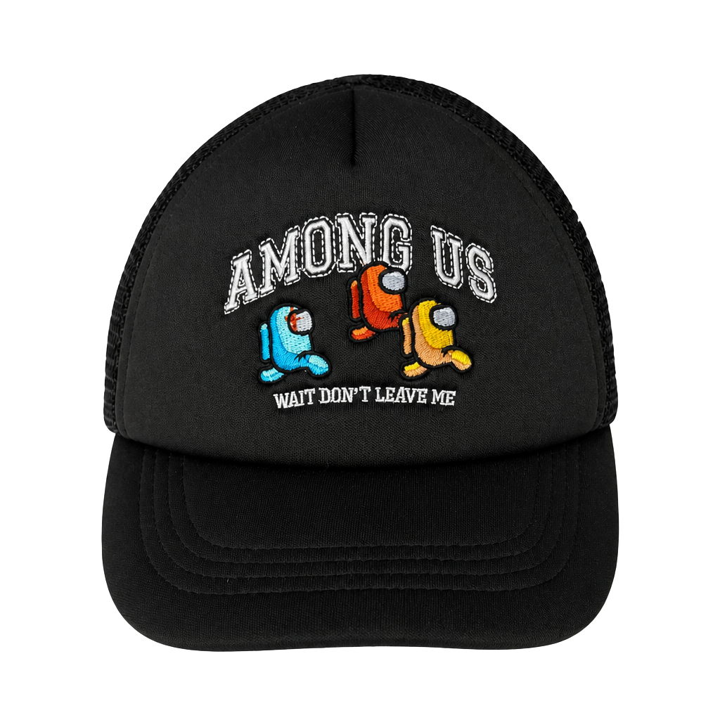 Zara x Among Us Wait Don't Leave Me Embroidered Trucker Hat 1