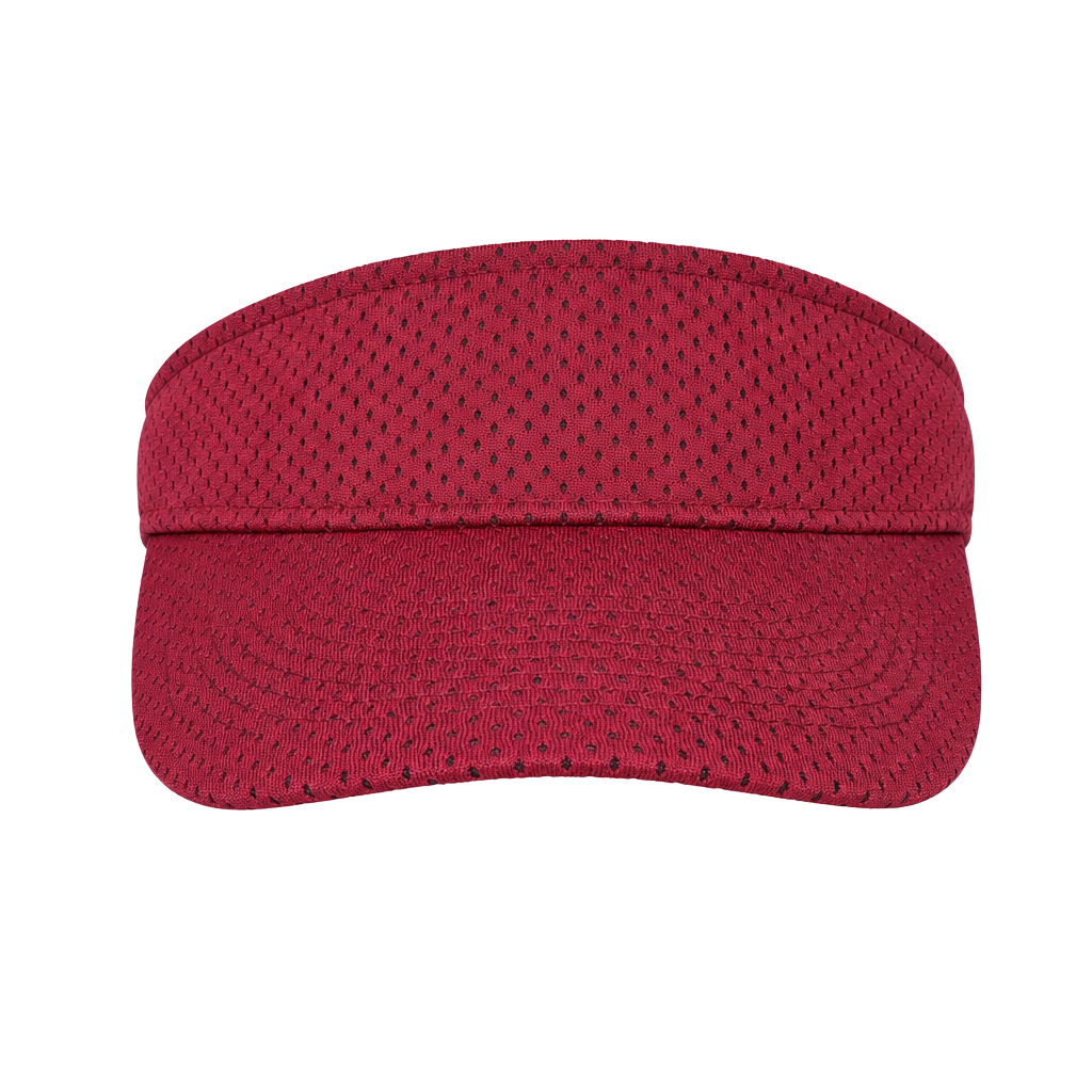 Augusta Sportswear Youth Maroon Mesh Adjustable Sports Sun Visor 1