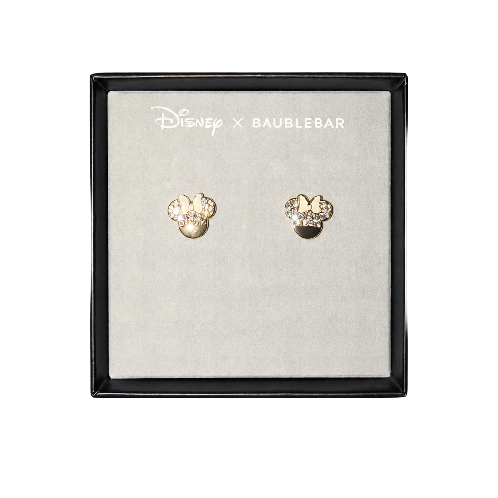 Disney x BaubleBar Minnie Mouse Sparkle Enamel Stud Earrings 1
