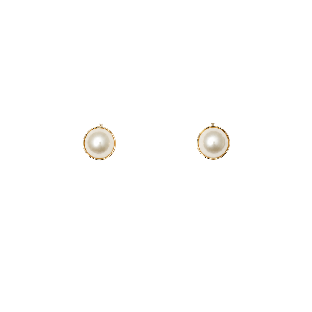 Nice & Bella Gold Tone Pearl Leverback Drop Earrings 1