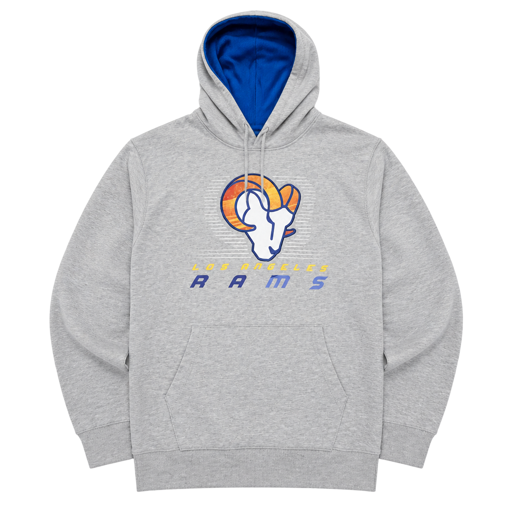 NWT NFL Los Angeles Rams Graphic Pullover Hoodie XXL Gray 1