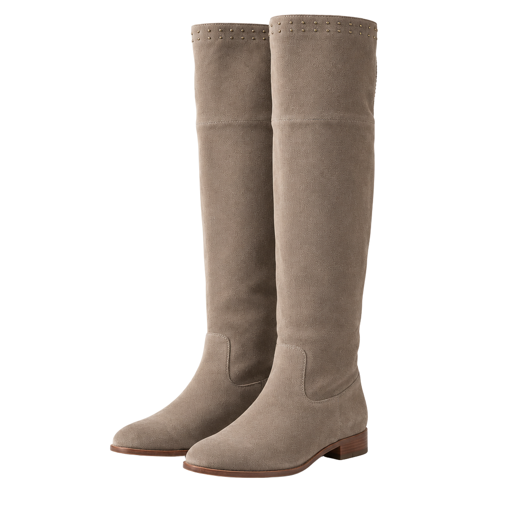Kelsi Dagger Brooklyn Logan Suede Over The Knee Boots Fawn 1