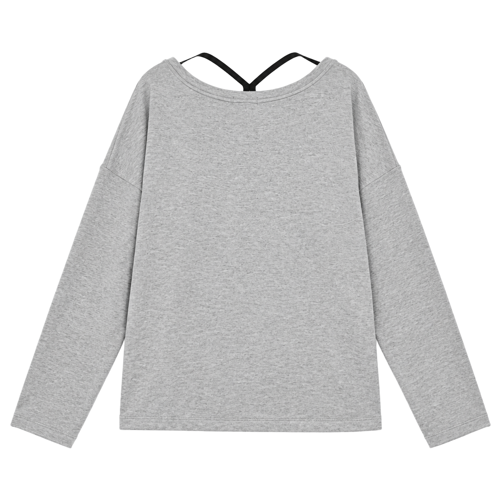 Beyond Yoga Luxelayer Pullover Size M Heather Gray Top 1