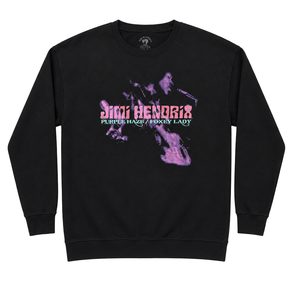 Authentic Hendrix Jimi Hendrix Purple Haze Sweatshirt Size S Black 1