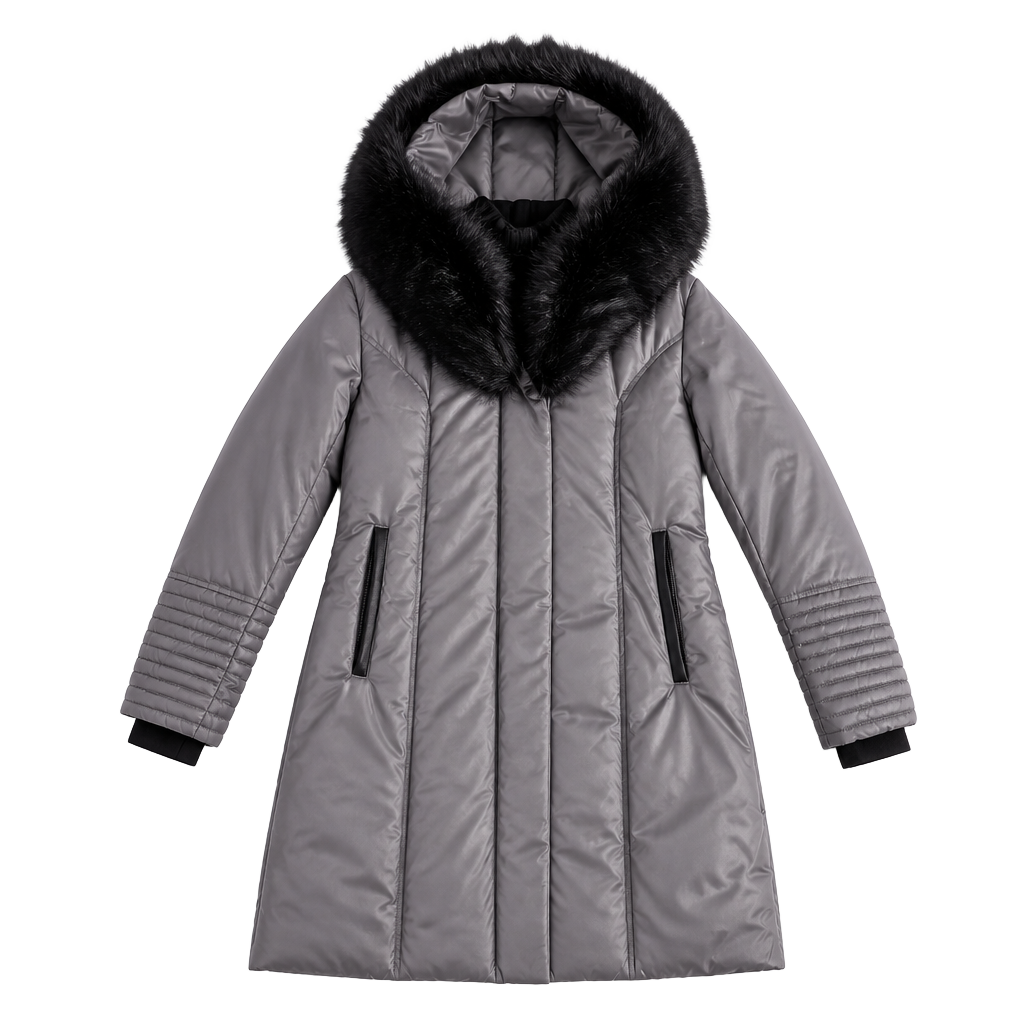 Noize Division Jessica Puffer Coat Slate Size L 1