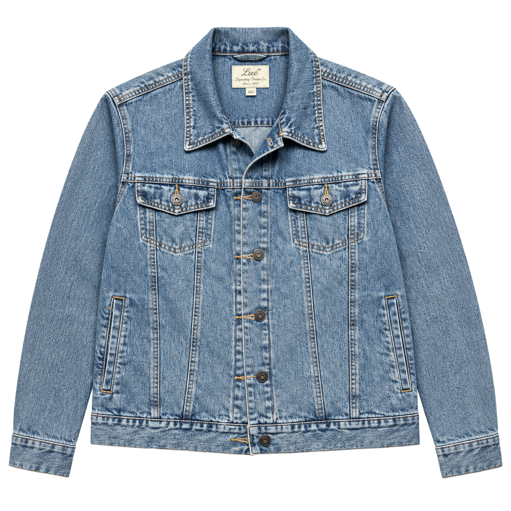 Women’s Cabella denim jean jacket size medium 100% cotton, button down 1