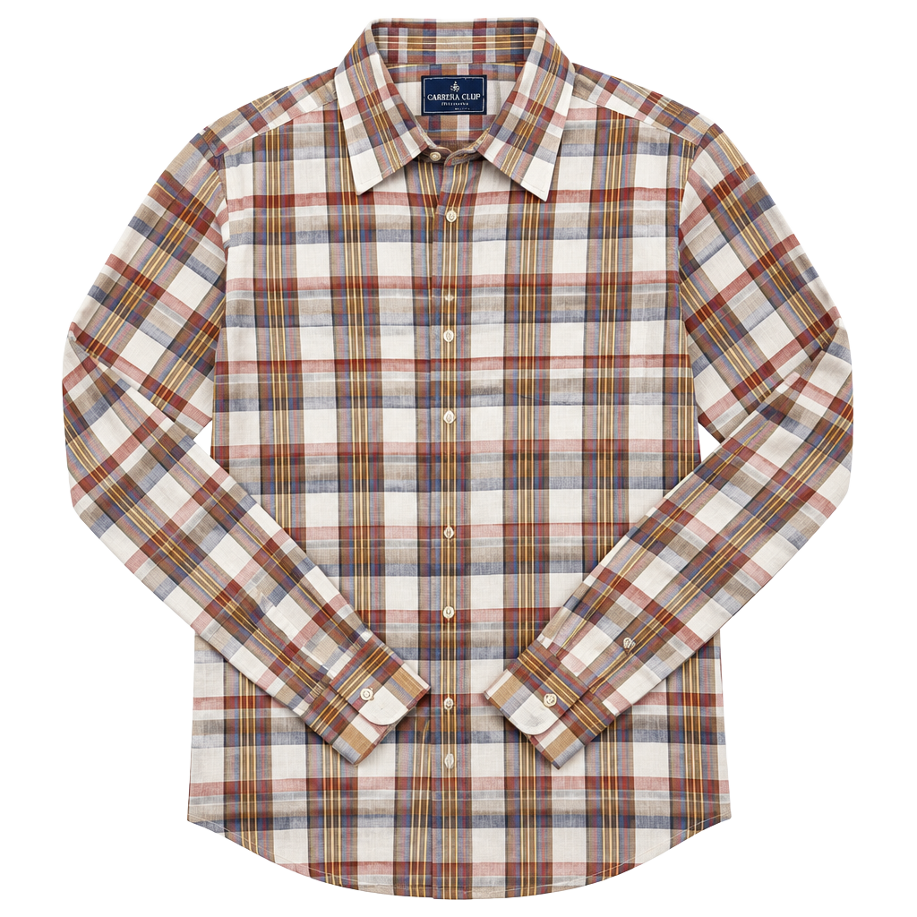Career Club Vintage Plaid Long Sleeve Button Down Men’s Shirt Size L 161/2 Tall 1