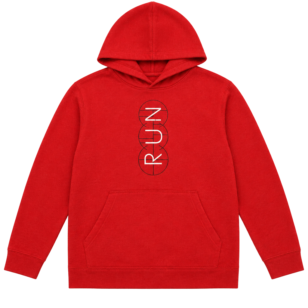 Tek Gear Ultrasoft Fleece Hoodie Youth Size XL Red Graphic Run Pullover 1