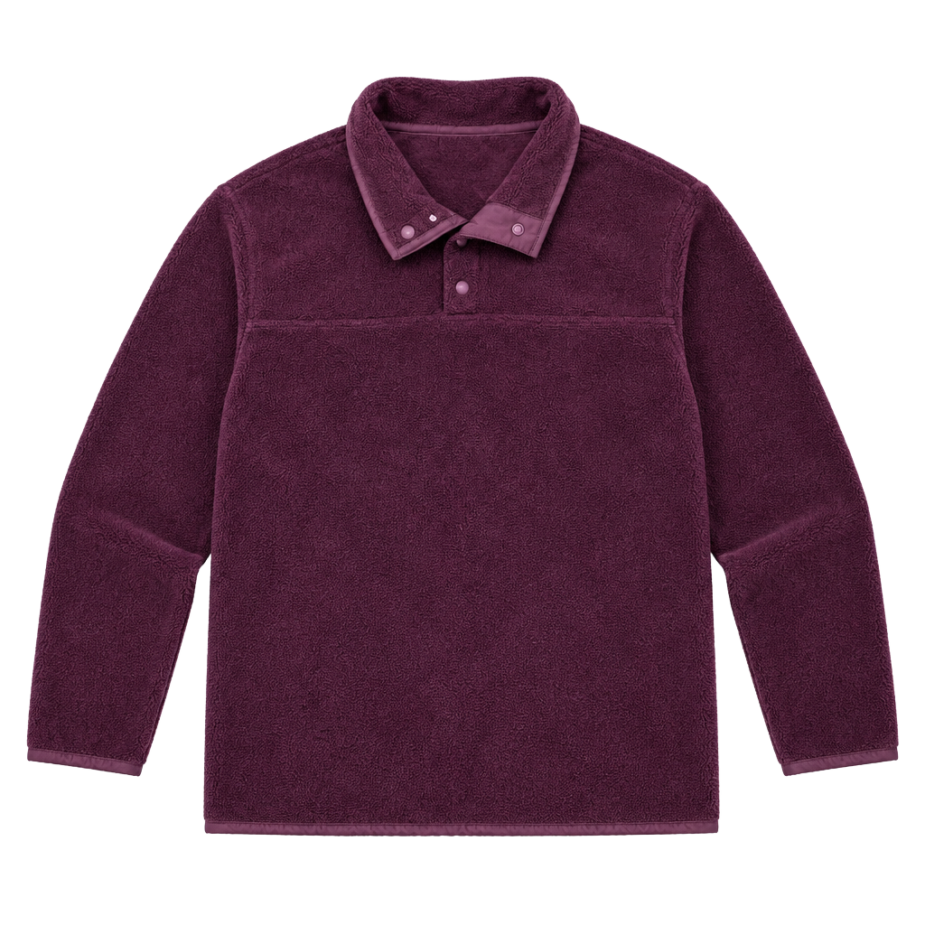 32 Degrees Heat Fleece Pullover Sweatshirt Women’s Size M Purple Snap 1