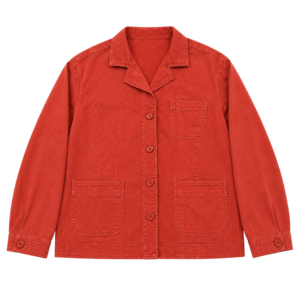 Joann Harris Relativity Red Cotton Women’s XL Utility Jacket 1