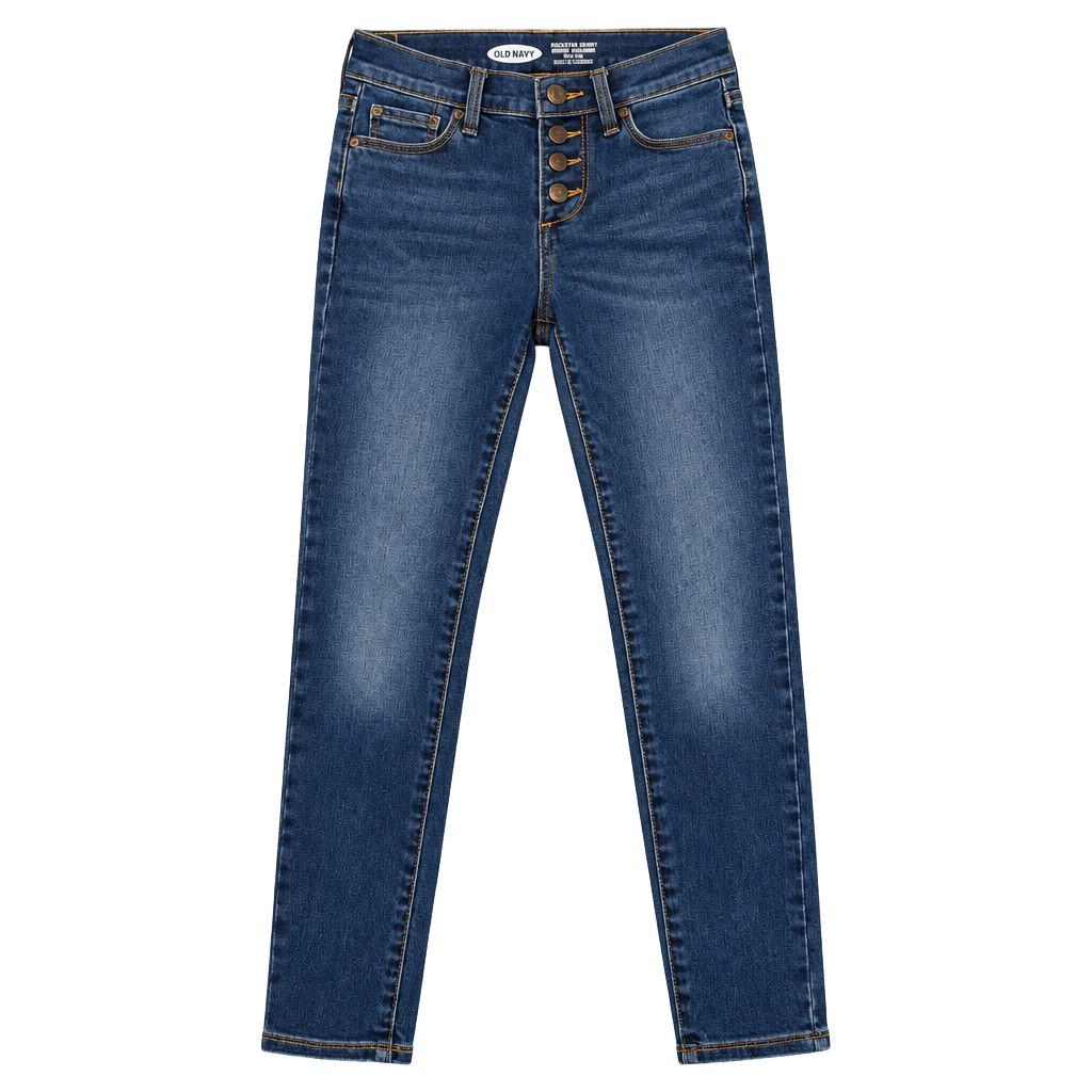 Girls Old Navy Rockstar Super Skinny Jeggings toddler Size 7 High Rise Blu Denim 1