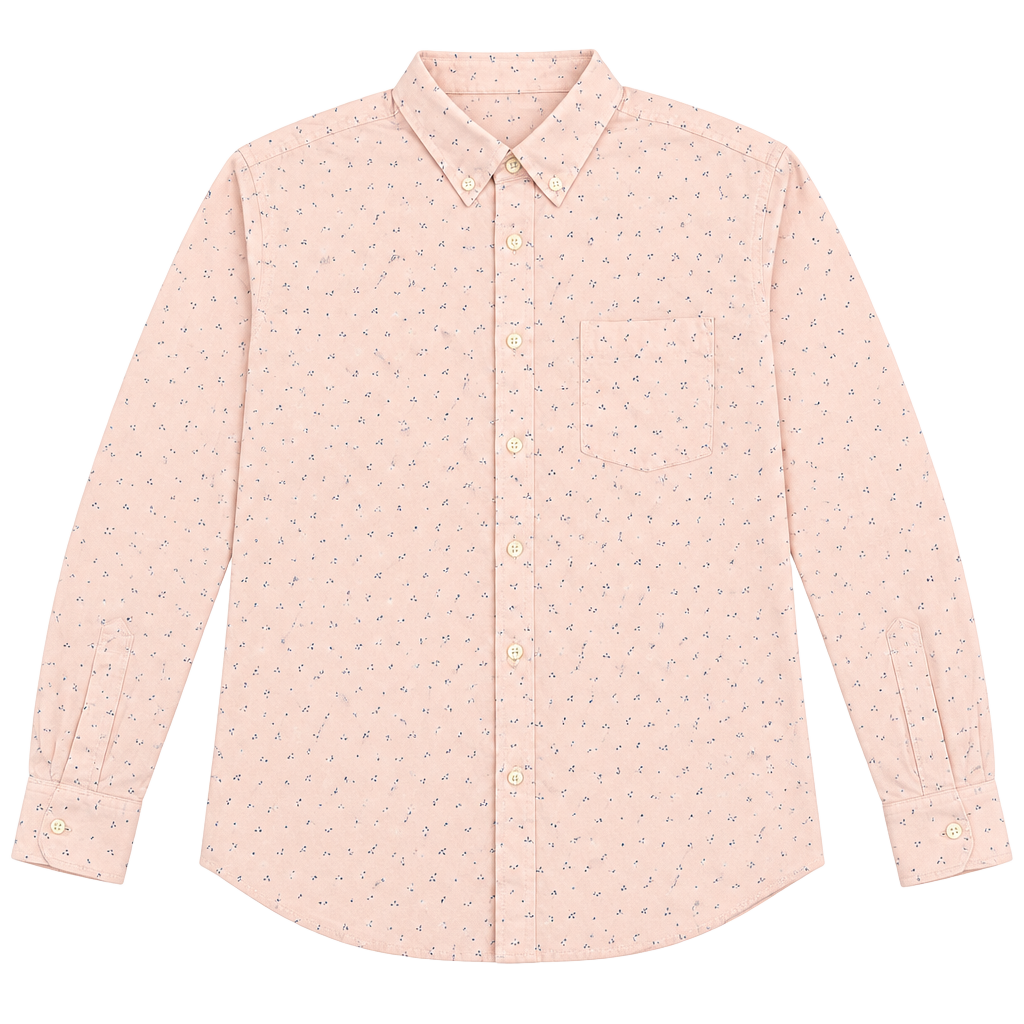 Goodfellow & Co Men’s Large Slim Fit Pink Print Long Sleeve Button Down Shirt 1