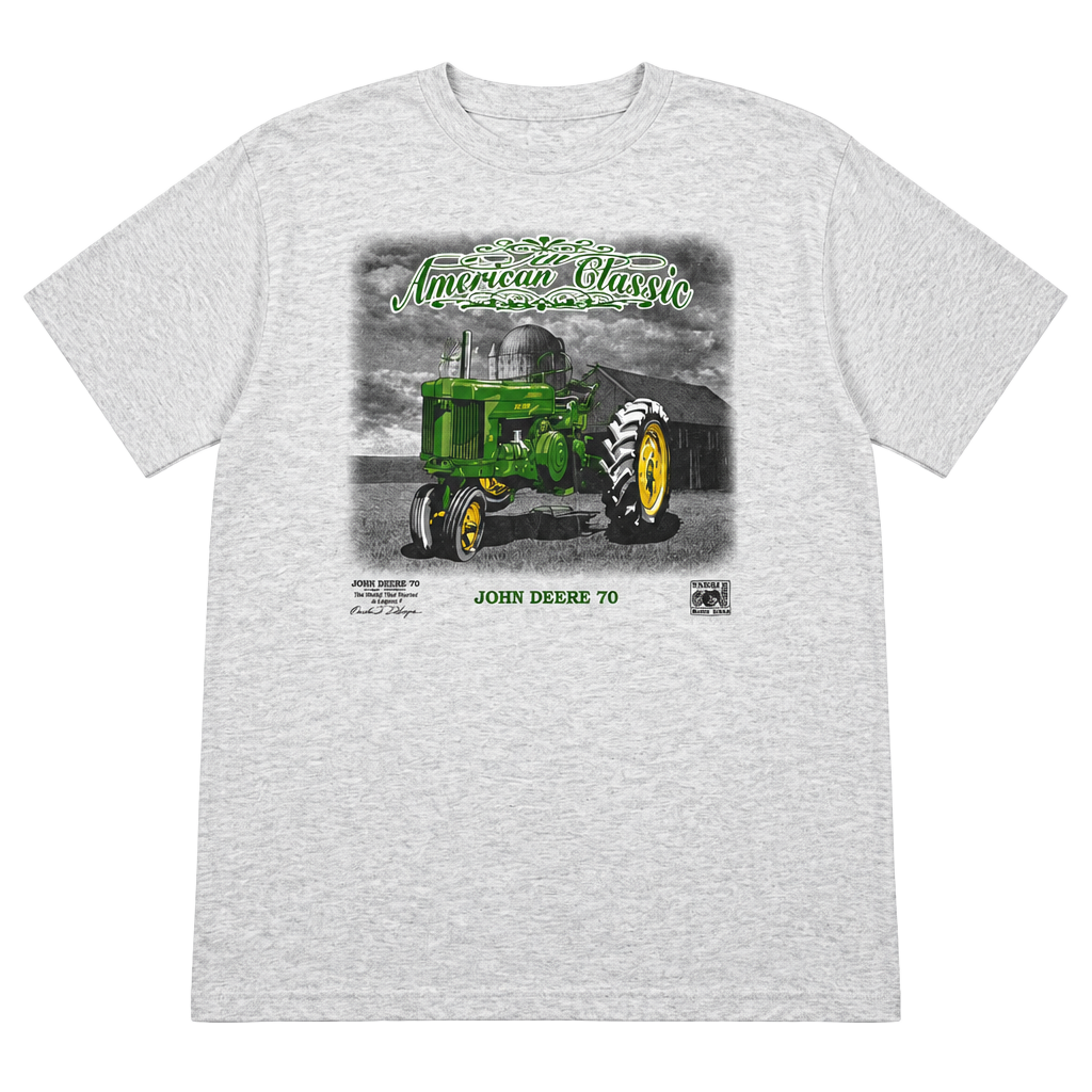 Tultex John Deere 70 Tractor American Classic T-Shirt Size X-Large Gray 1