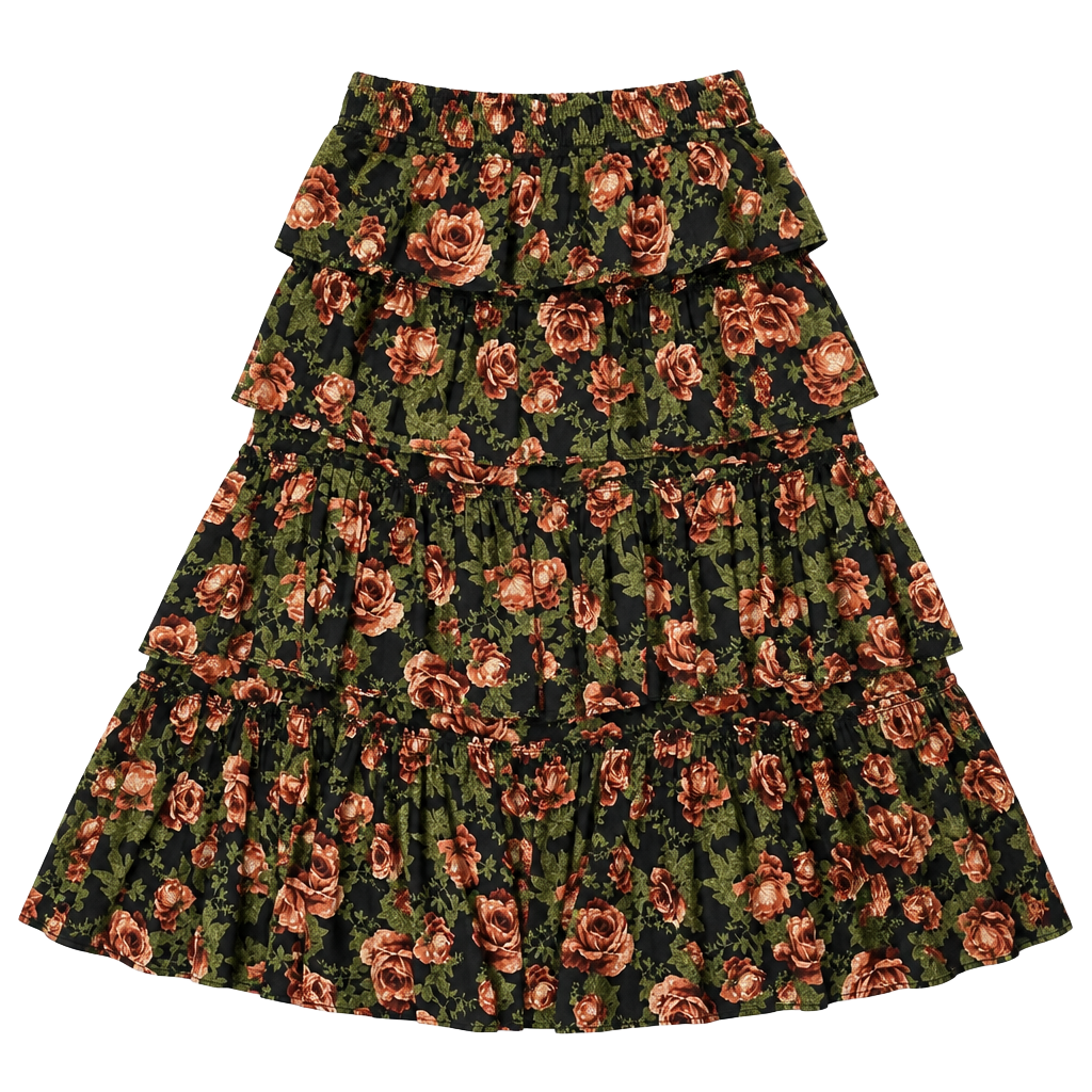 Free People Tiered Floral Maxi Skirt 1