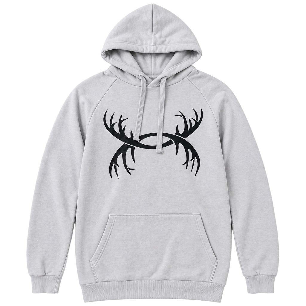 Under Armour Men's Rival Fleece Antler Hoodie Gray Medium 1
