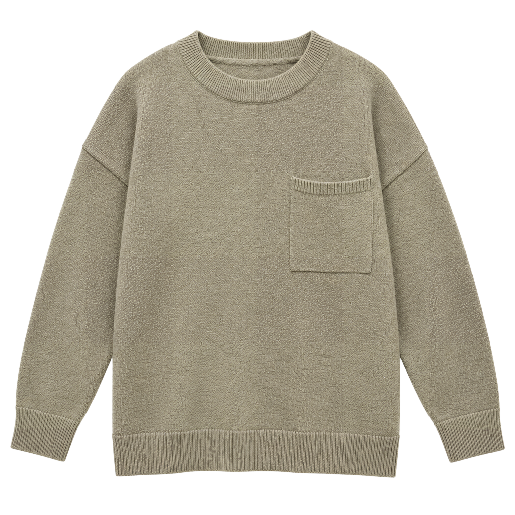 Unbranded Knit Pullover Sweater Size XL Beige Pocket 1