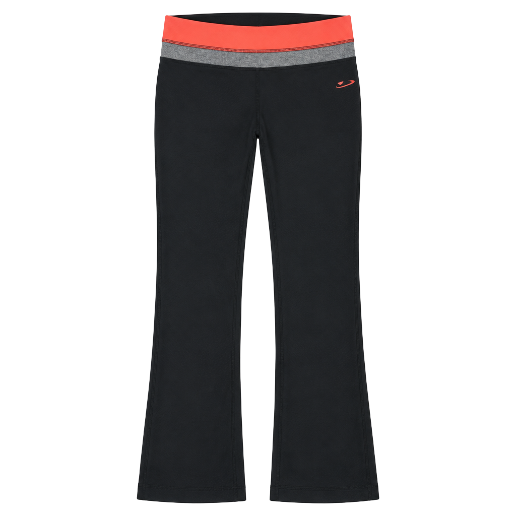 Zella Athletic Leggings Size M Black Orange Gray Cropped 1