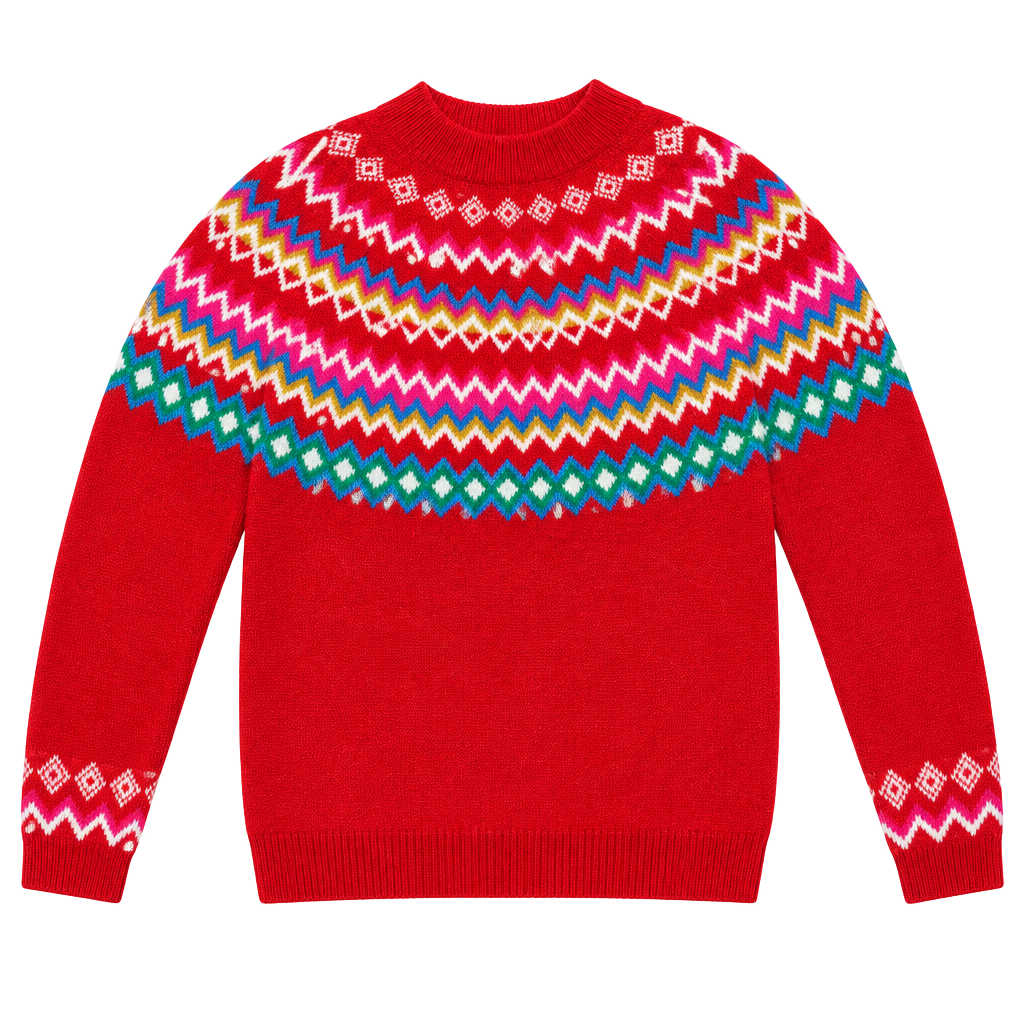 Croft & Barrow Fair Isle Sweater Red Size 1X WOMENS PLUS 1