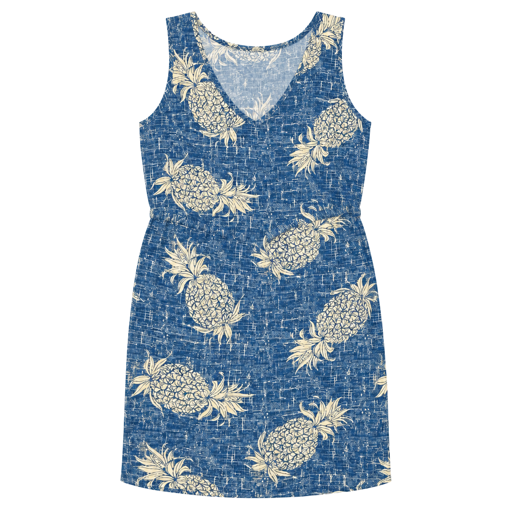 Old Navy Pineapple Dress Size L Blue 1