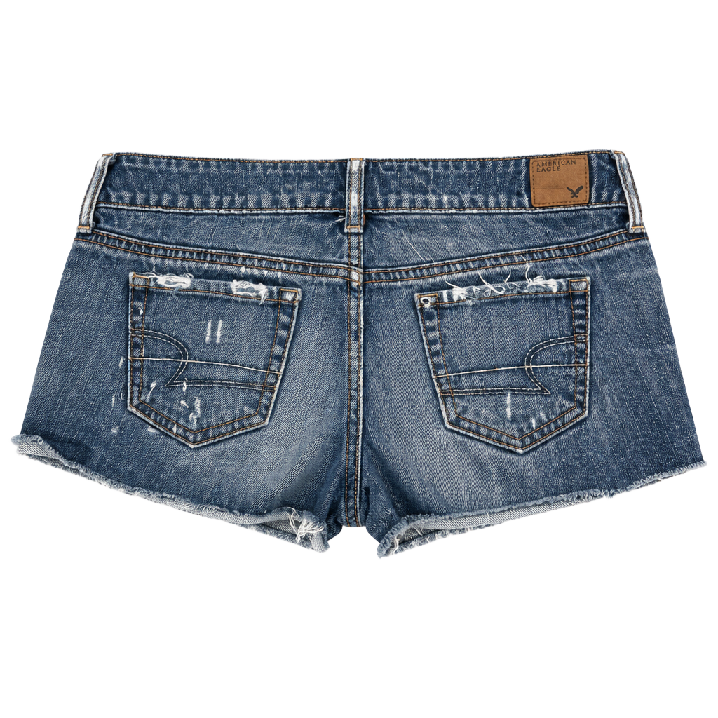 Mid-Rise American Eagle Booty Denim Cutoff Shorts Size 4 Distressed 1