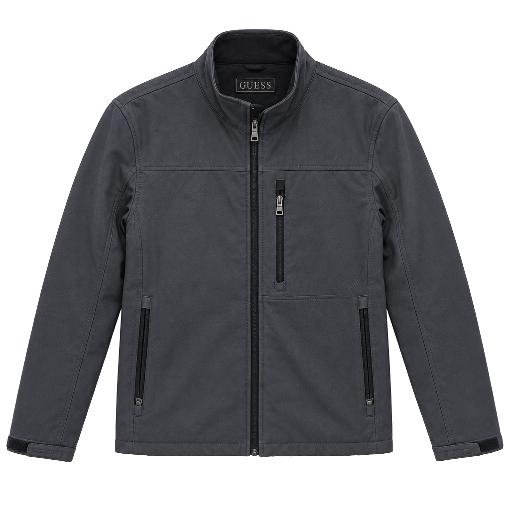 Guess Softshell Jacket Gray Mens Medium 1
