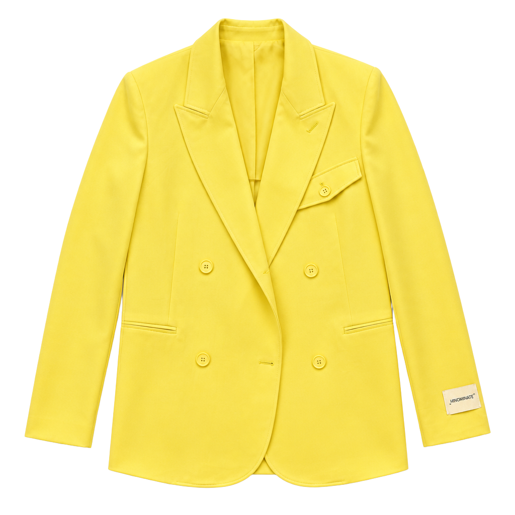Hinnominate Double-Breasted Yellow Blazer 1