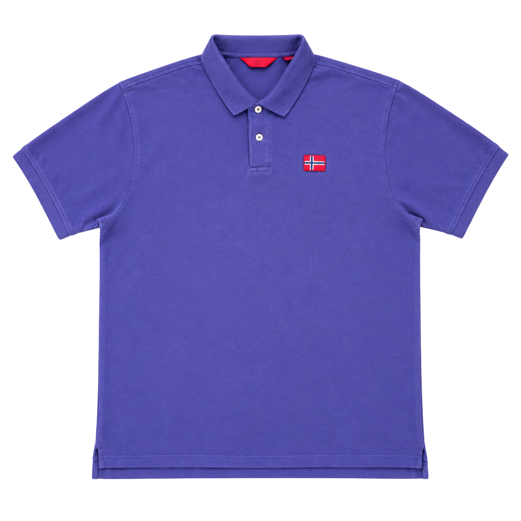 IZOD Norway Flag Polo Shirt Purple 1
