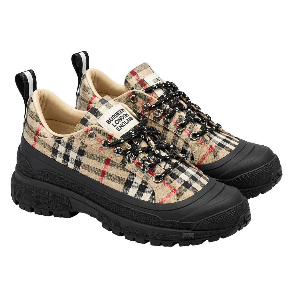 Burberry Arthur Vintage Check Cotton Sneakers Archive Beige 1