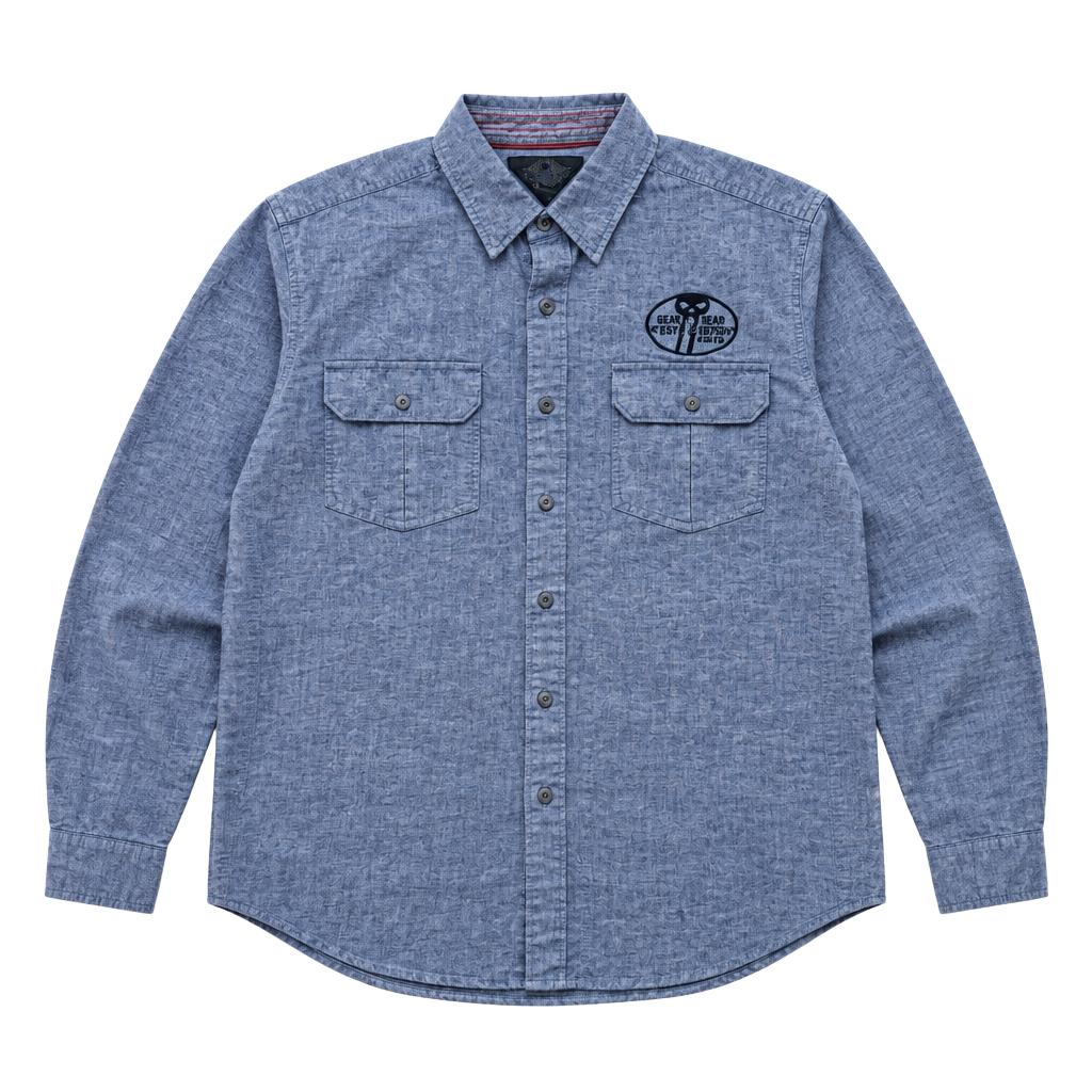 Harley-Davidson Long Sleeve Button-Down Shirt Gray 1