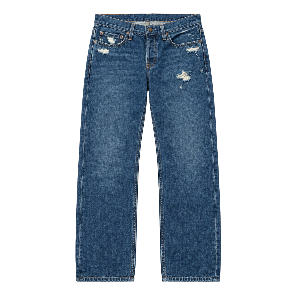 Hollister Distressed Jeans Size 30x30 Blue Denim Button Fly 1