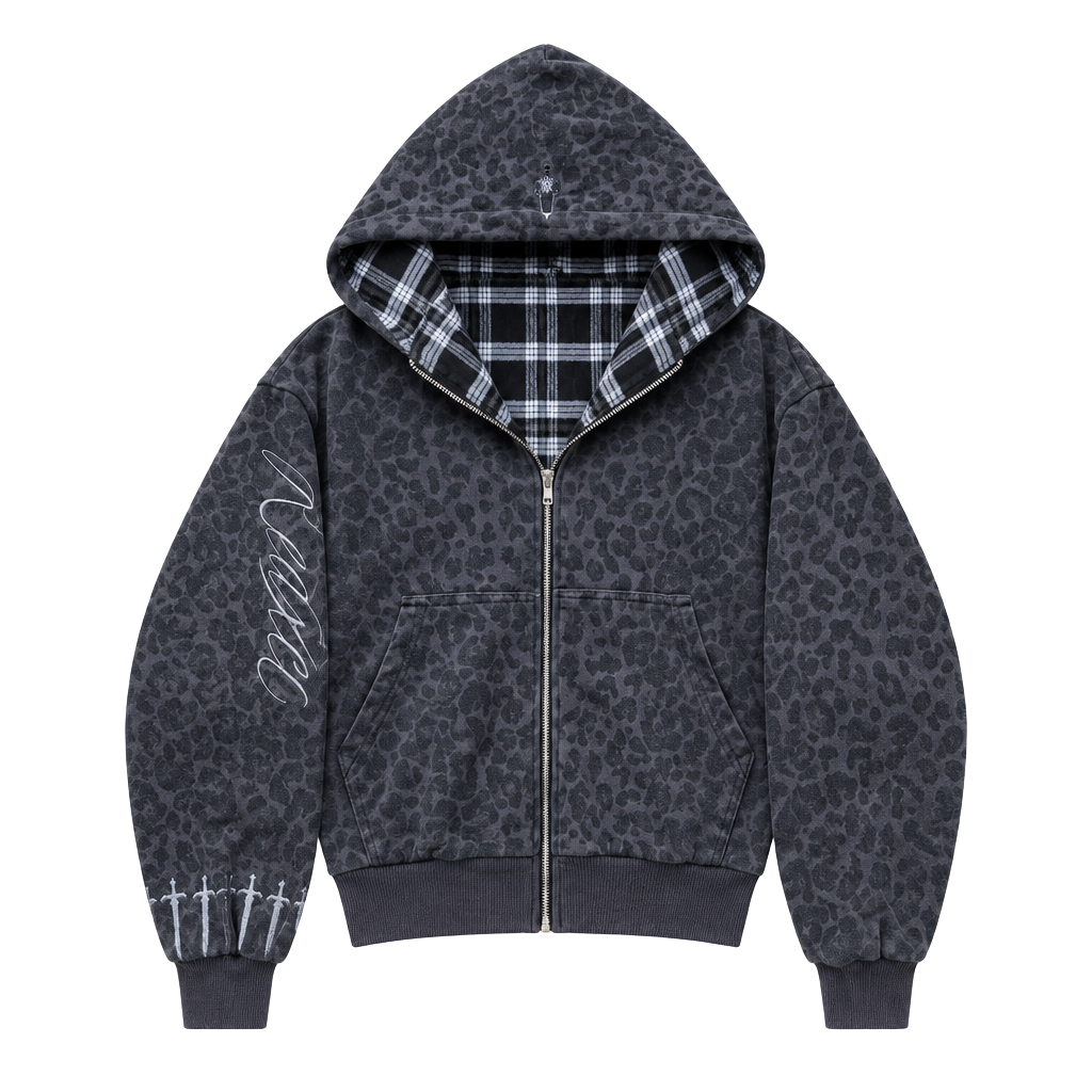 REAXCT CURSIVE ZIP UP V.2 BLACK 1