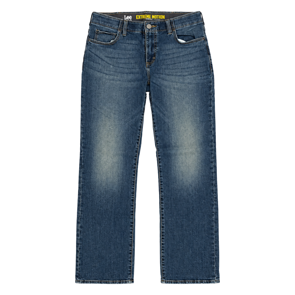 Lee Extreme Motion Regular Fit Bootcut Jeans Size 34x30 Blue Denim 1
