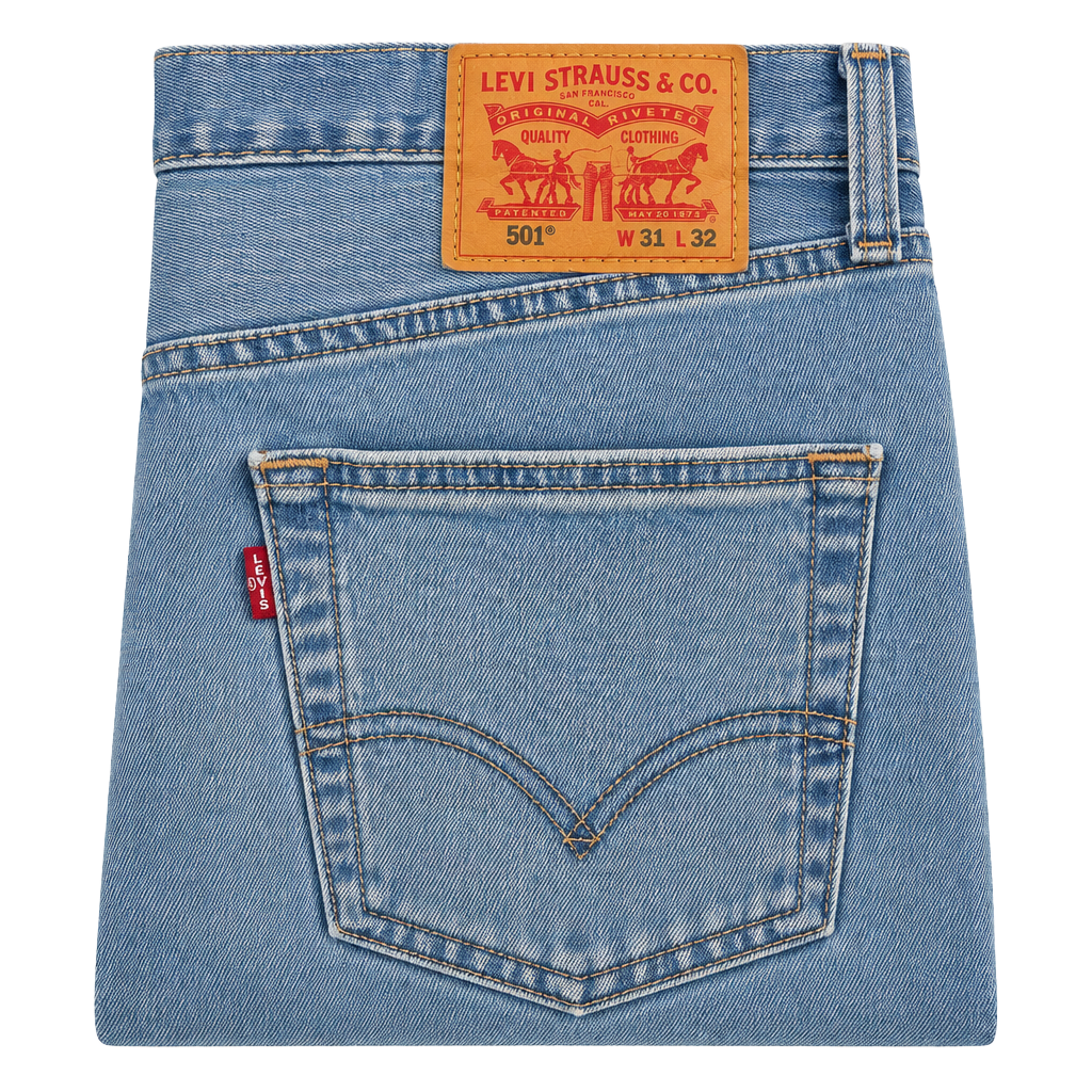 Levi's 501 Jeans W31 L32 Light Wash Denim Pants 1